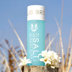 Packaging of Ellis Brooklyn SALT Body Oil showcasing sustainable branding and USA-made quality.