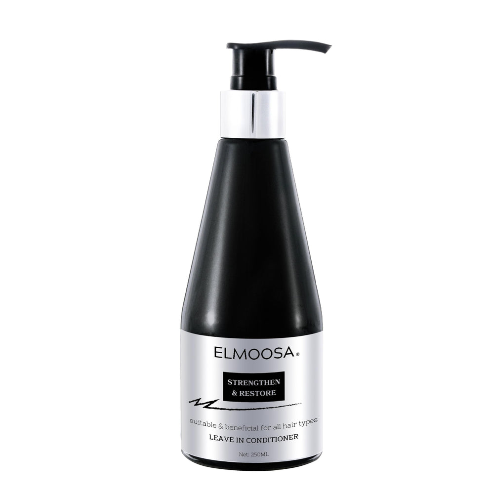 ELMOOSA Caviar Leave-In bottle shows lightweight protection against heat and frizz