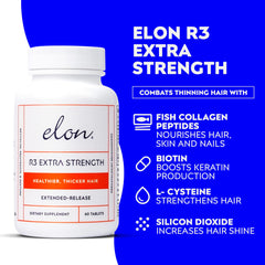 Elon Complete Care Kit conditioner bottle delivering lightweight moisture and shine