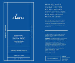 Elon Essentials branding tag on packaging reflecting dermatologist-endorsed heritage