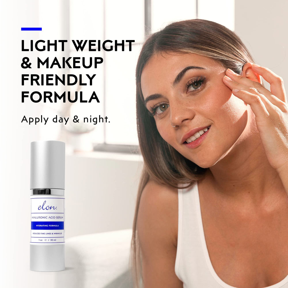 Elon Hyaluronic Serum texture absorbed quickly with a non greasy finish