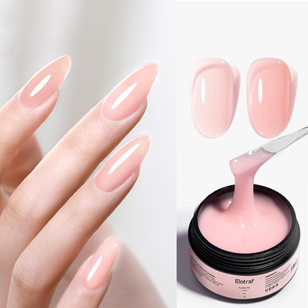 ELOVA gel texture on brush showing smooth self-leveling consistency