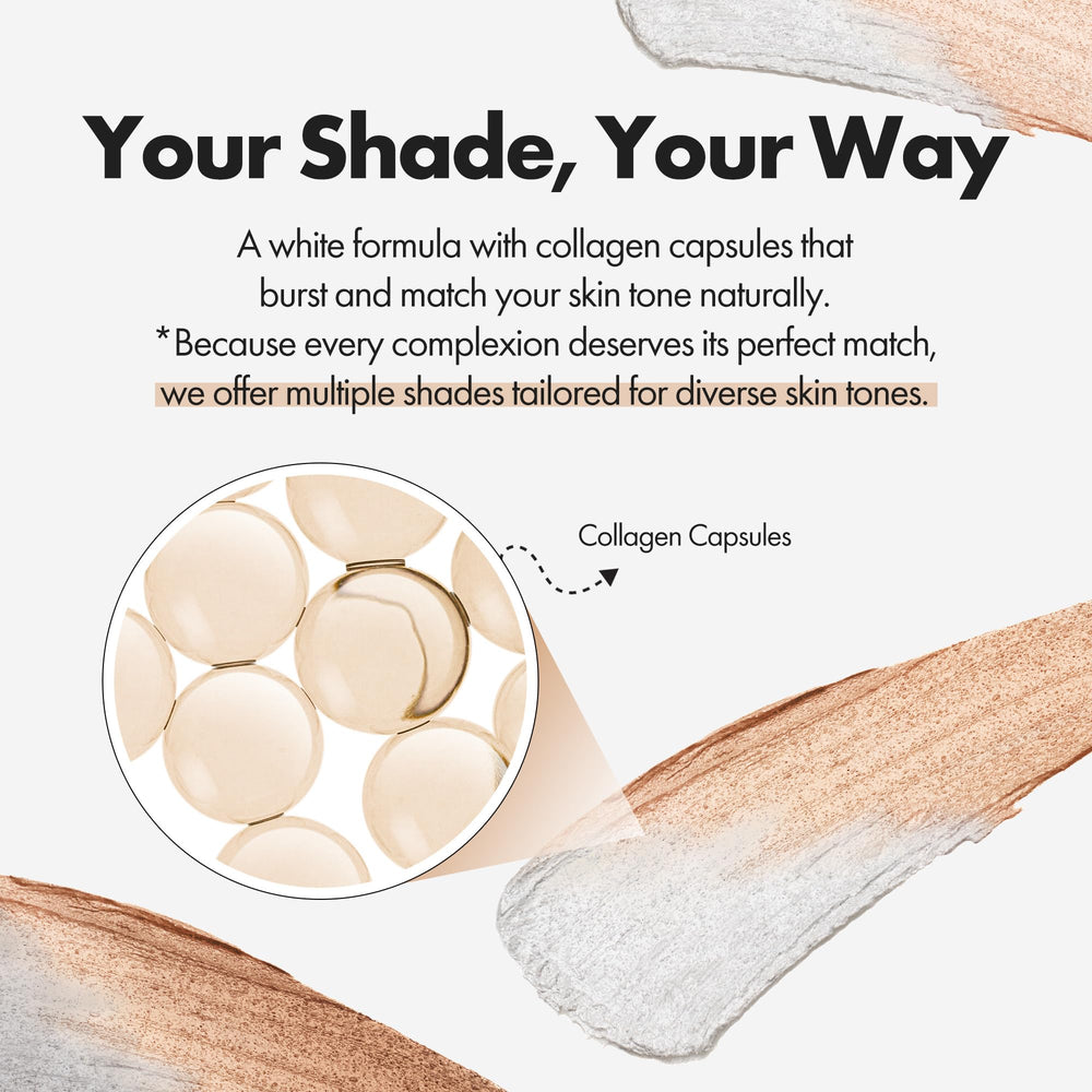 ELROEL Blanc Cover Stick V color changing formula blending to skin tone