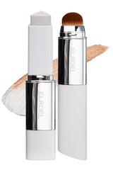 ELROEL Blanc Cover Stick V White color-change swatch demonstrates adaptive shade for varied skin tones.