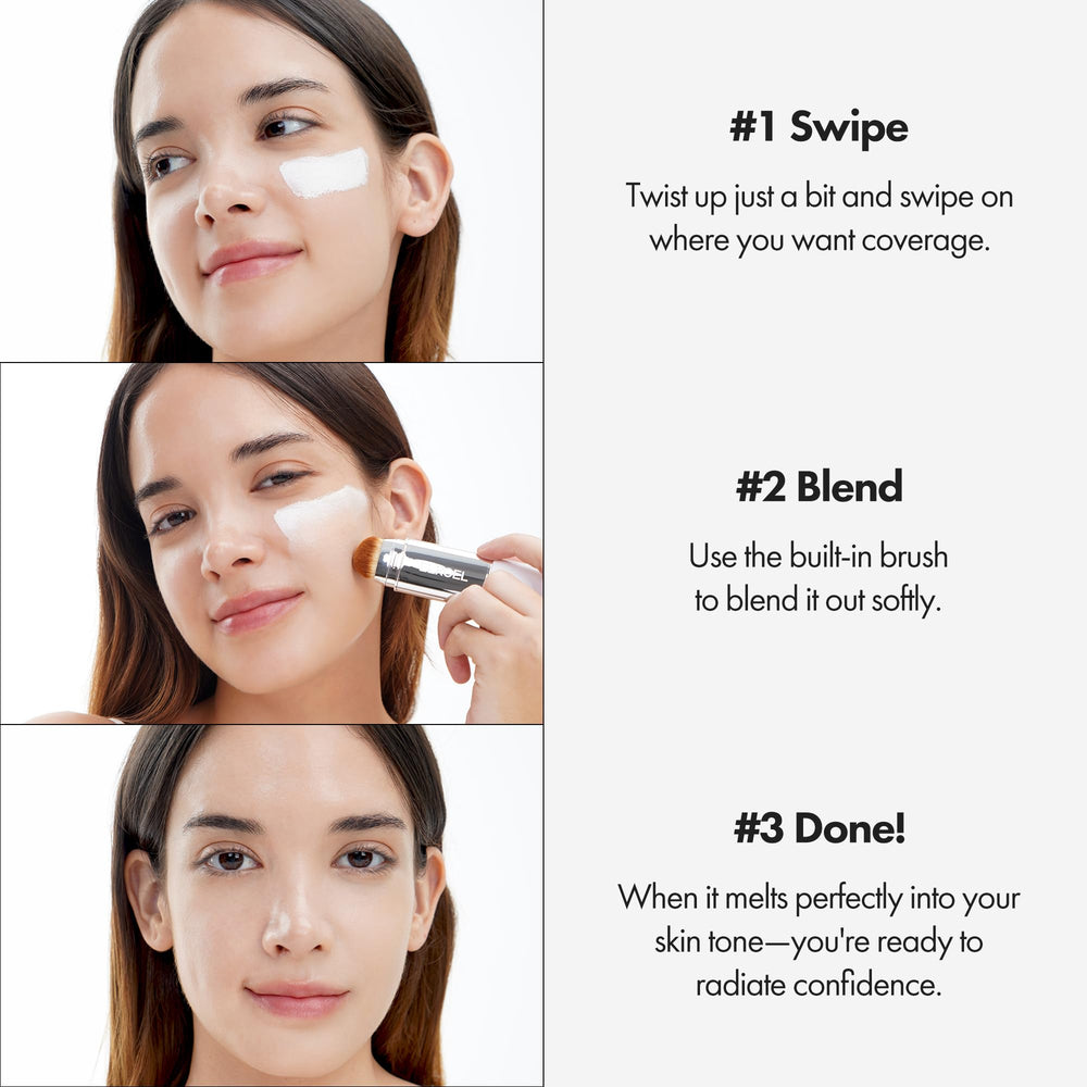 Dewy finish on ELROEL Blanc Cover Stick V White