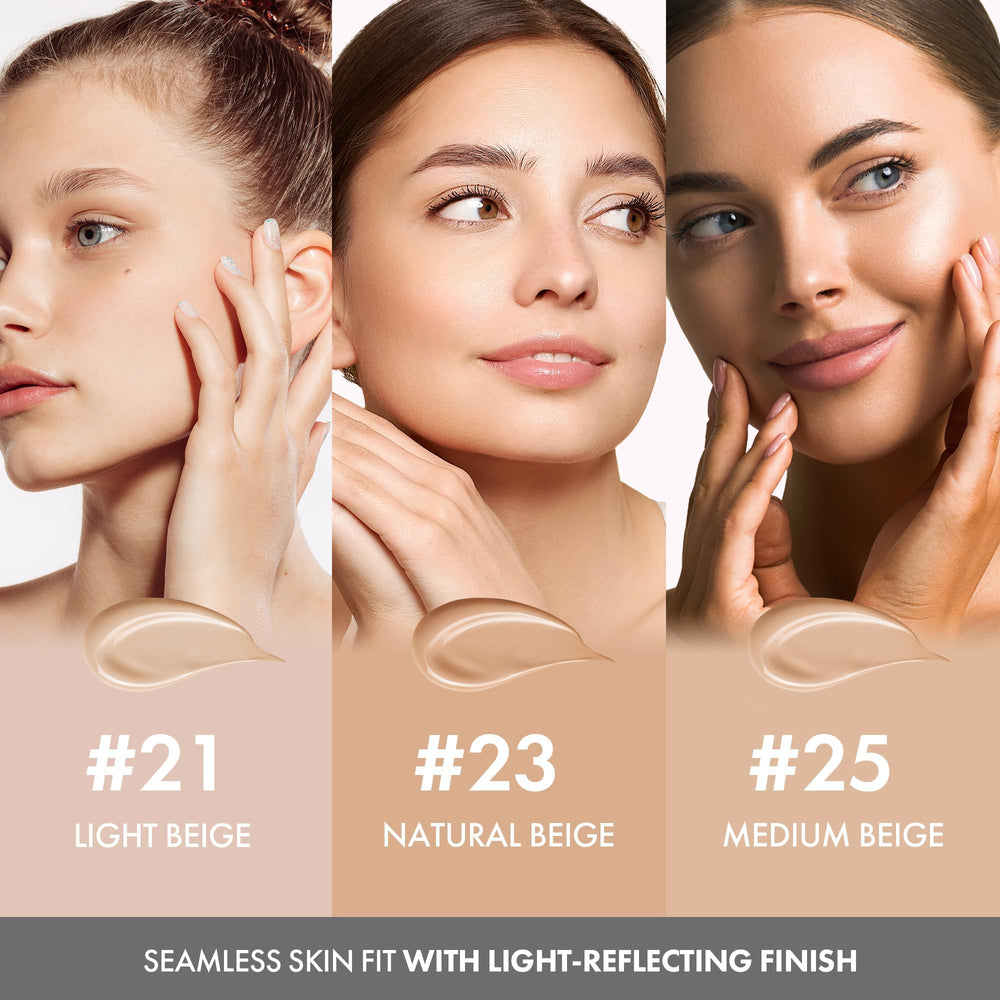 ELROEL Blending Cushion shade 21 Light Beige for bright, fresh look.