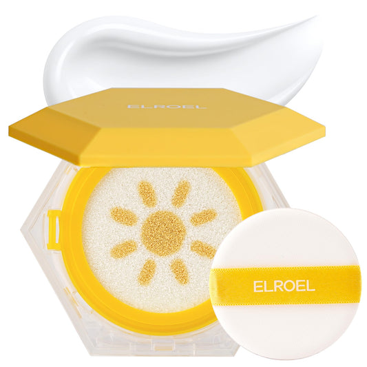 ELROEL Pang Pang Sun Cushion Puff for easy, mess-free SPF reapplication.