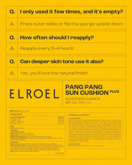 ELROEL Pang Pang Sun Cushion suitable for sensitive skin care.
