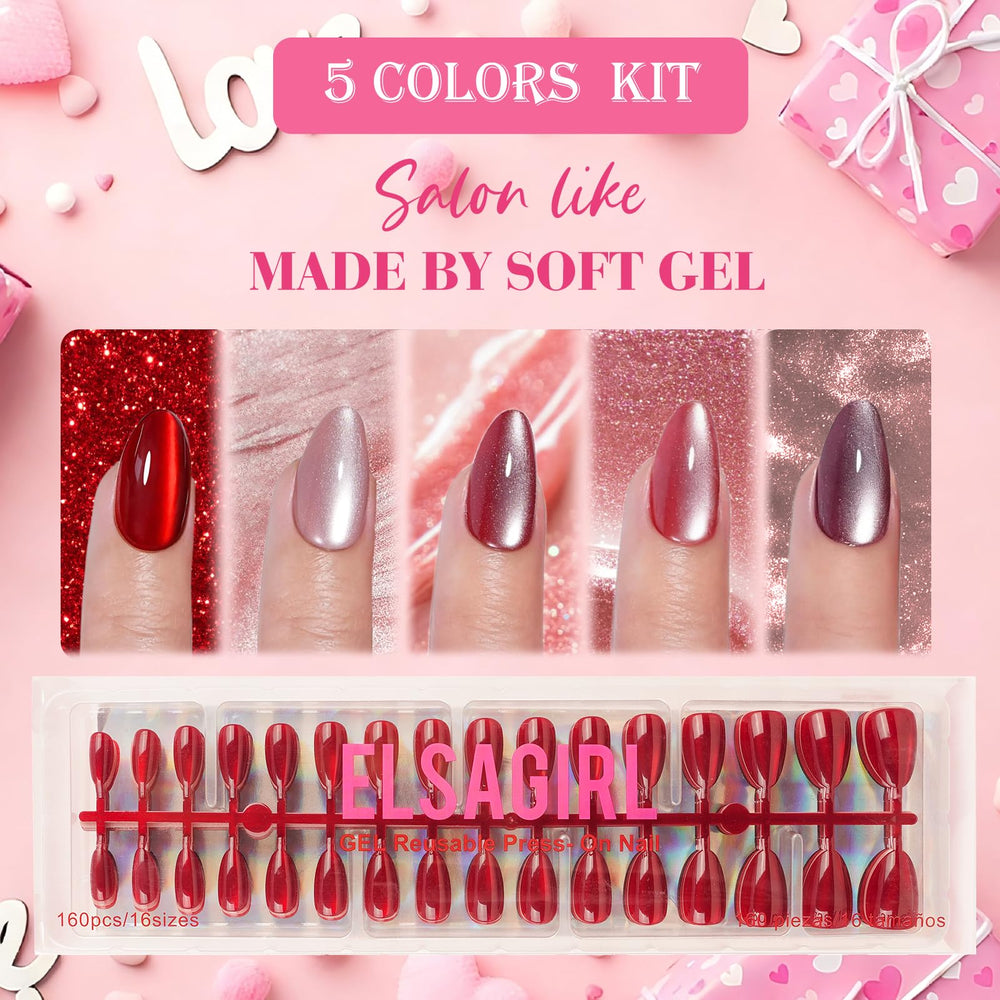 ELSAGIRL ruby red nails demonstration for a bold date-night look