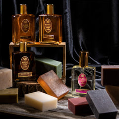 ELSHA Cologne 1776 leather note visual suggests robust timeless scent.