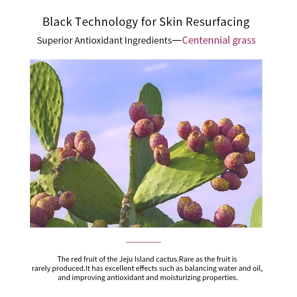 Visual of ELT Red Cactus Extract Mask ingredients with lavender, chamomile, and rose notes.