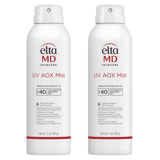 EltaMD UV AOX Mist on the face delivering lightweight protection and hydration