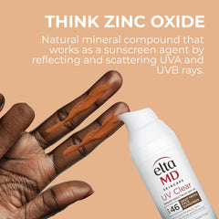 EltaMD UV Clear fragrance-free noncomedogenic label on tube.