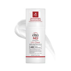 EltaMD UV Clear bottle front view, lightweight sunscreen for sensitive, acne-prone skin