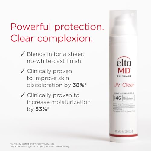 EltaMD UV Clear tinted sunscreen on skin with sheer color and no white cast.