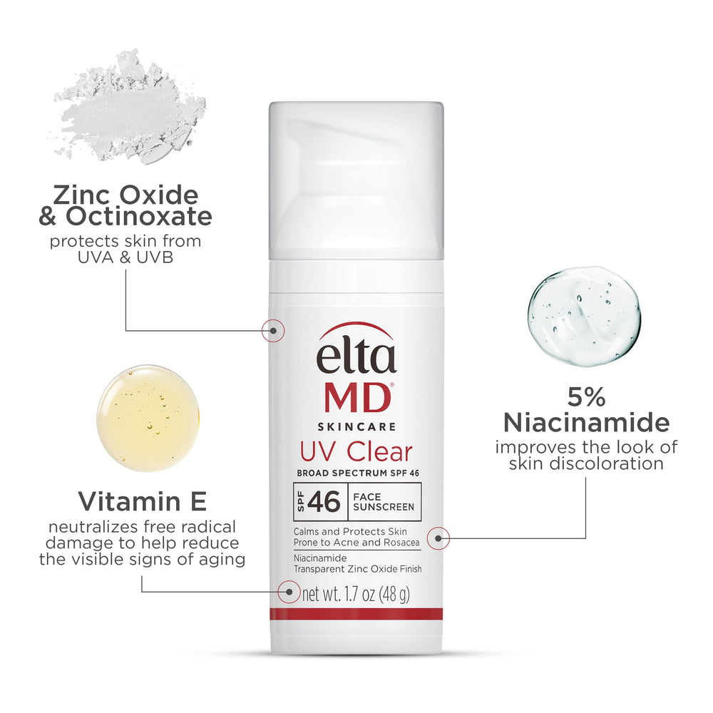 EltaMD UV Clear zinc-oxide formula, protective yet non-greasy