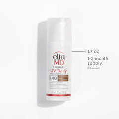 EltaMD UV Daily Deep Tint protection graphic with UVA/UVB symbols.