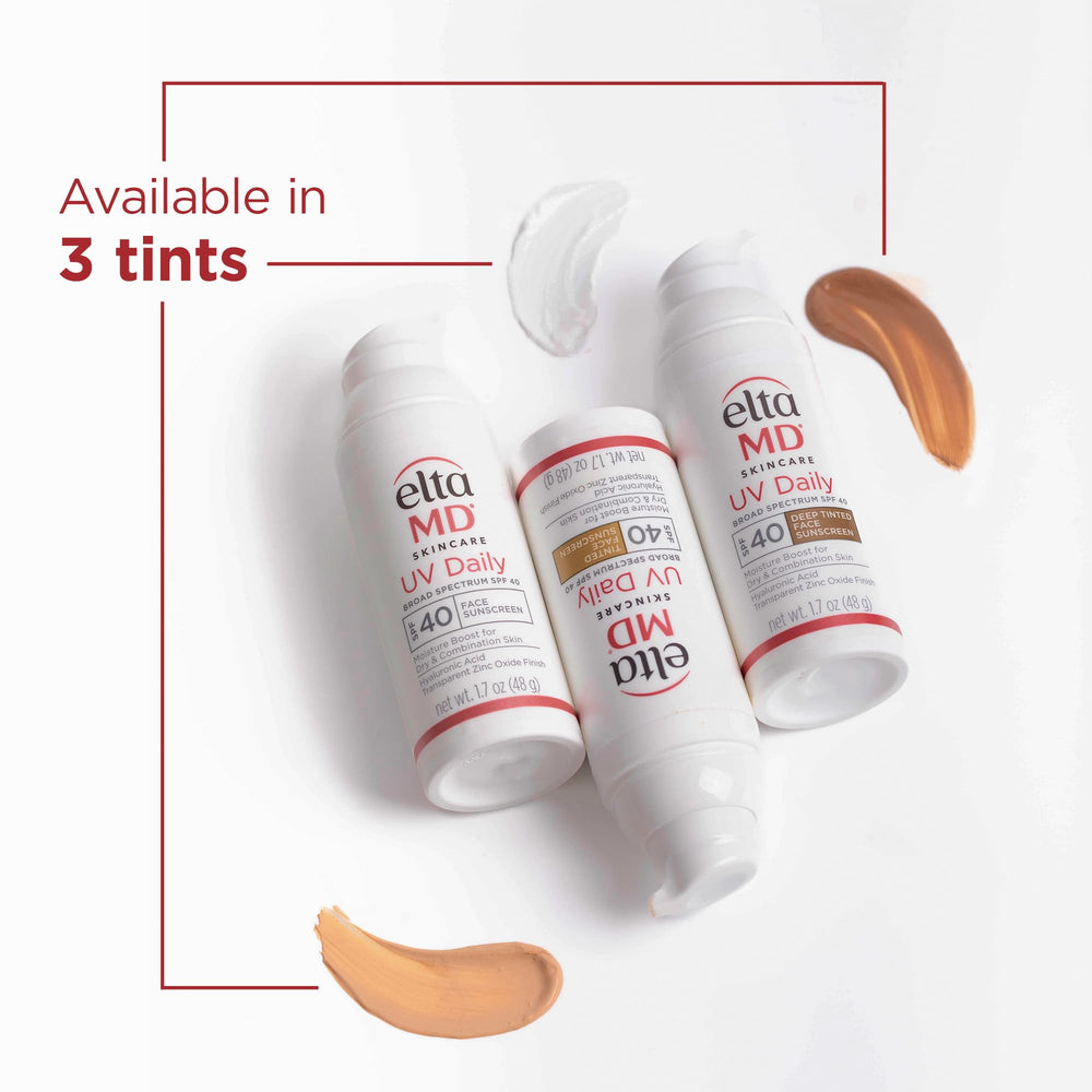 EltaMD UV Daily tinted SPF 40 non-greasy finish ideal for daily wear.