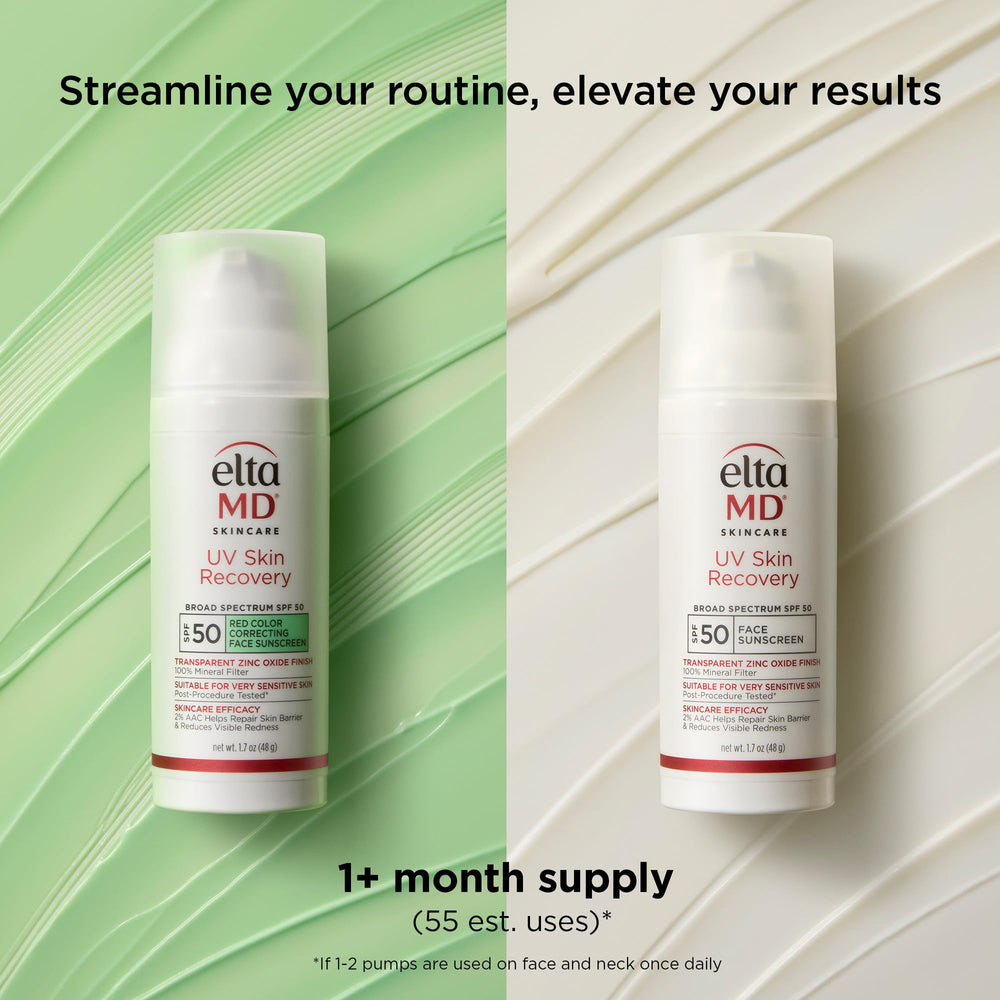 Sensitive skin-friendly EltaMD sunscreen packaging shown for easy daily use