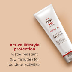EltaMD UV Sport sunscreen lotion providing full body coverage during outdoor activities