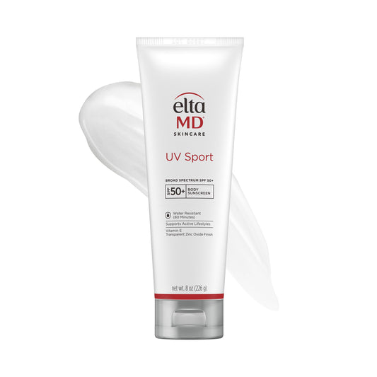 EltaMD UV Sport sunscreen lotion packaging showing trusted outdoor protection