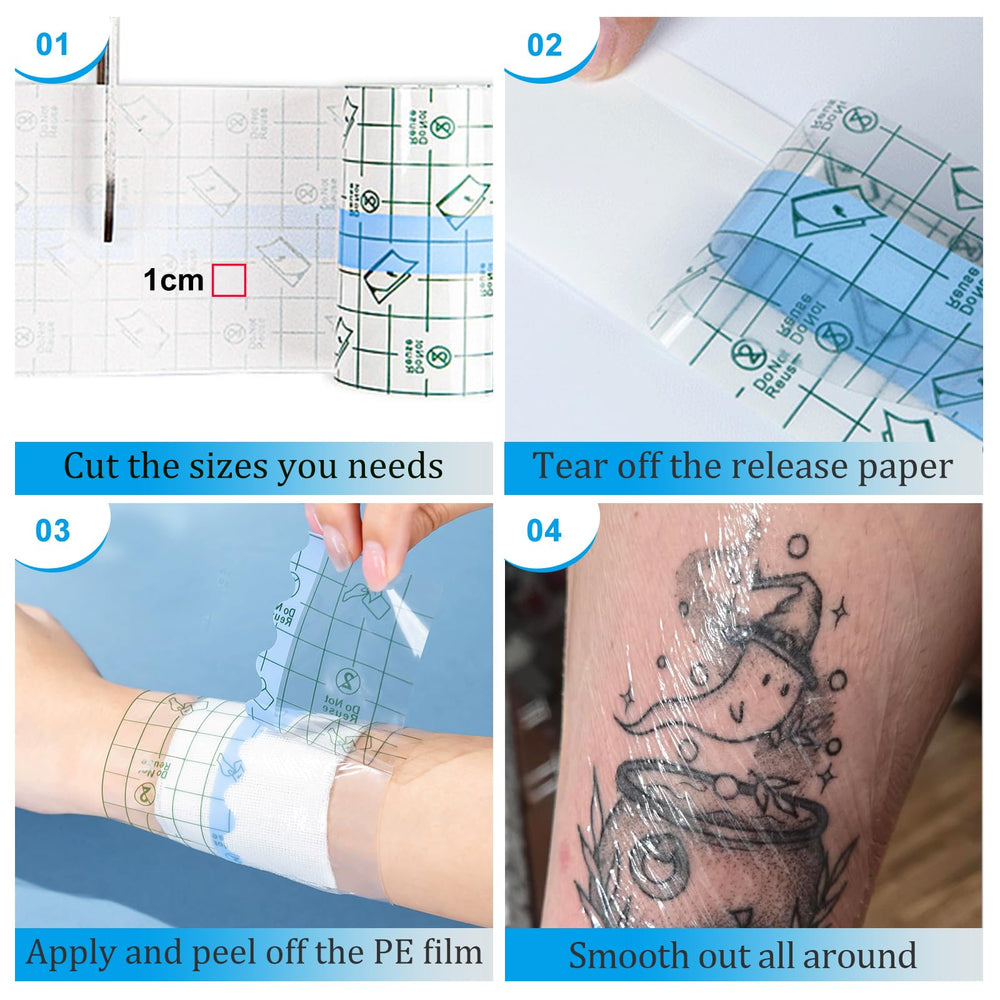 Emalla second-skin tattoo cover 6-inch roll ideal for back pieces or sleeves.