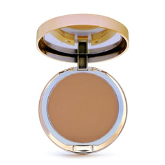 Emani Flawless Matte Powder compact close-up shows shine-control finish.