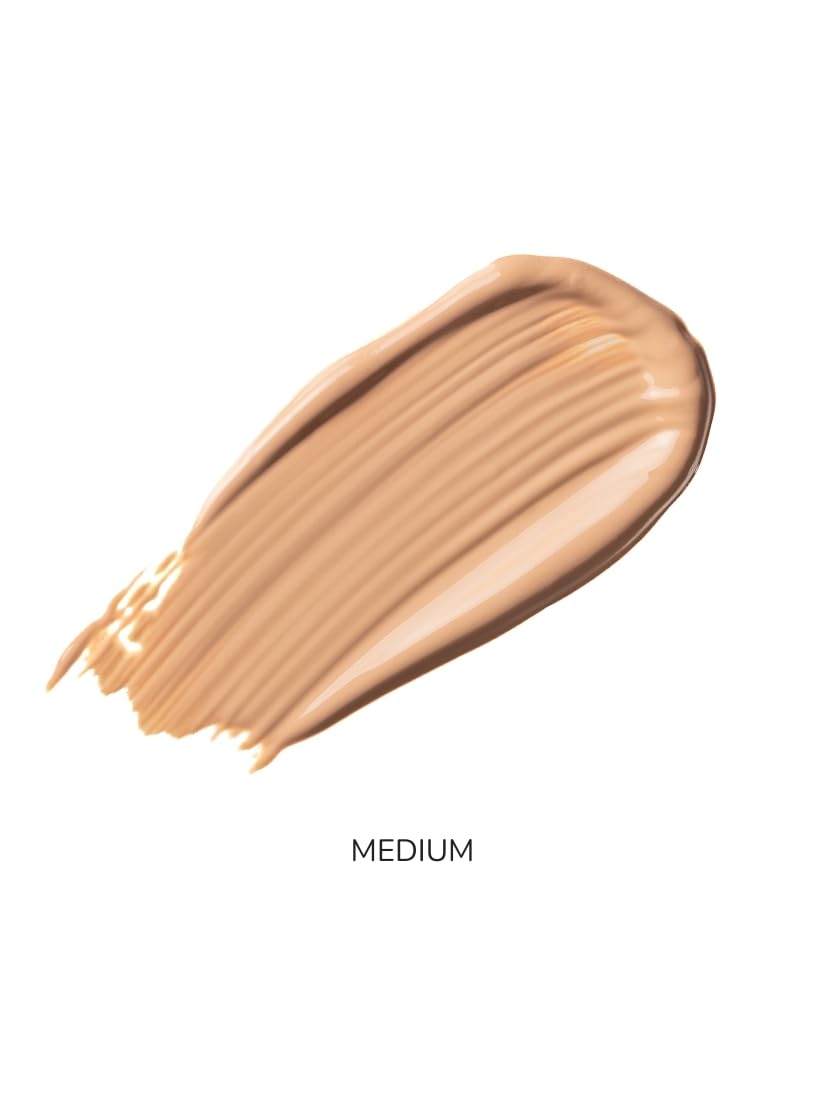 Emani HD Concealer close-up highlights vitamin C and hyaluronic acid for hydration.