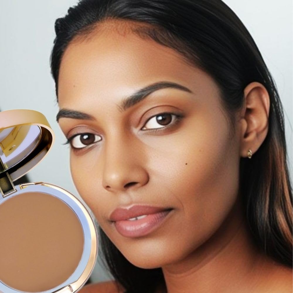 Emani Shine-control compact ideal for on-the-go touch-ups to maintain a matte look.
