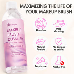 Embagol makeup brush cleaner bristle-care helps maintain soft, fluffy bristles.