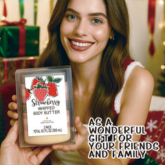 Embleaf Strawberry Whipped Body Butter skin reveals soft, radiant texture after use