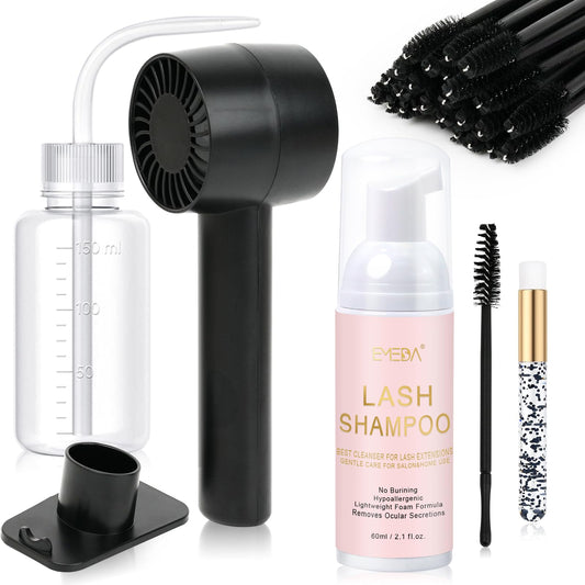 EMEDA lash cleaning kit overview for at-home lash care.