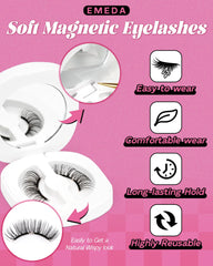 EMEDA reusable magnetic eyelashes case ideal for travel touch-ups