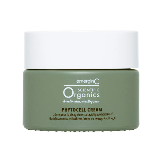 emerginC Phytocell anti-aging cream jar shows rich hydration for radiant skin