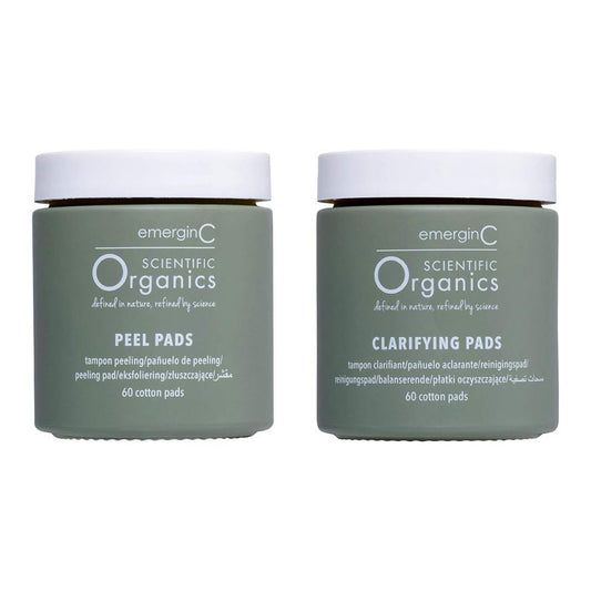 emerginC Scientific Organics 2-step system for a professional-grade at-home facial routine.
