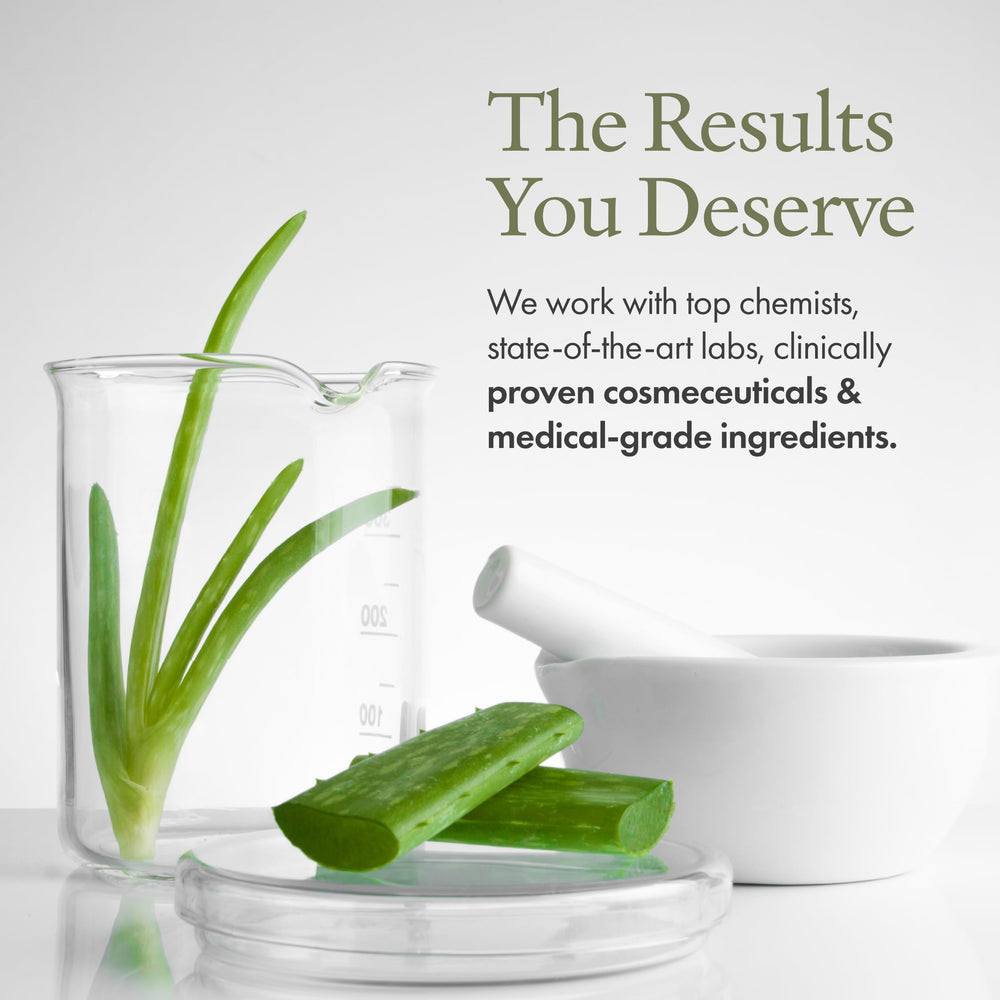 emerginC witch hazel and green tea ingredients on bottle for gentle care