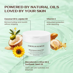Emerlin Remède nourishes skin with coconut, jojoba, and olive oils.