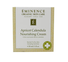 Eminence Apricot Calendula Nourishing Cream bottle open, highlighting easy daily application.