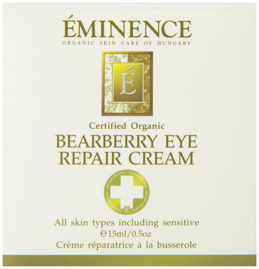 Eminence Bearberry Eye Repair Cream closeup texture reveals creamy, non-greasy absorption