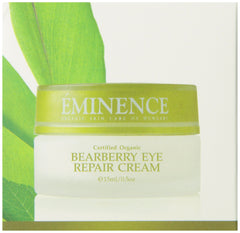 Eminence Bearberry Eye Repair Cream hops extract highlights calming skincare benefit