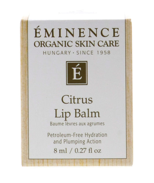 Eminence Organic Citrus Lip Balm tube close-up for smooth hydration
