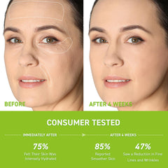 A user applies Enaskin Naturals serum for a firmer look.