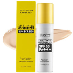 Enaskin Naturals tinted moisturizer SPF 50 bottle: lightweight daily protection for even skin tone