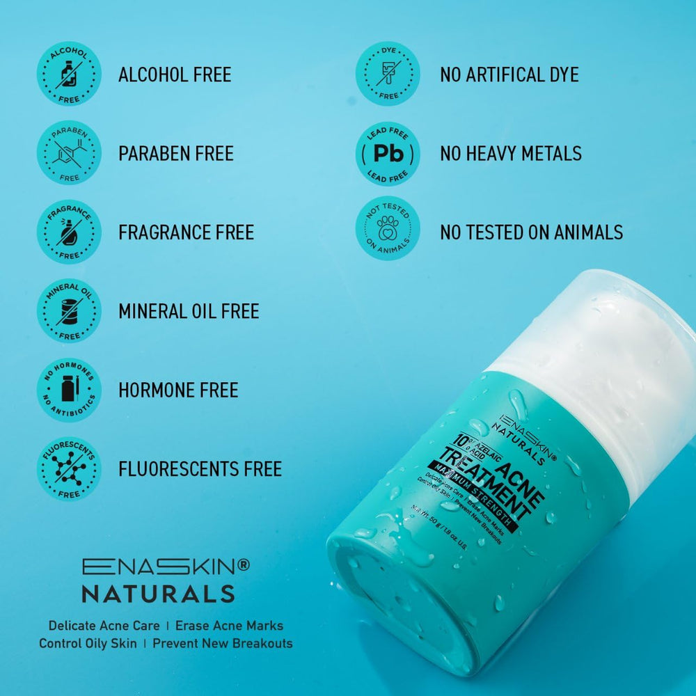 Travel-friendly 1.8 oz Enaskin Naturals bottle for on-the-go acne care.