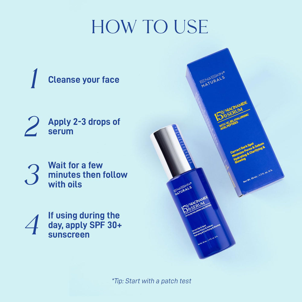 Enaskin Naturals Niacinamide Serum into skincare routine for pore control.