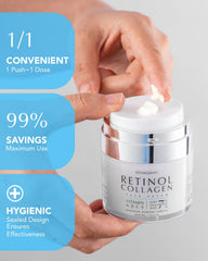 Hygienic airless pump keeps EnaSkin formula fresh between uses.