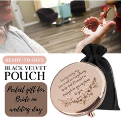 Enduring Gifts rose gold mirror ideal for wedding day keepsake.