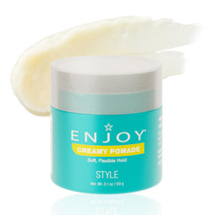 Enjoy Creamy Pomade bottle cap close-up for precise dispensing and mess-free styling.