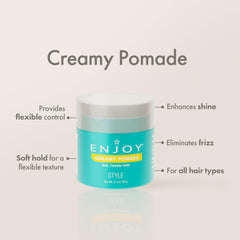 Enjoy Creamy Pomade hands emulsify close-up for easy application.