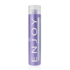 Enjoy Hair Care Silver Platinum Shampoo bottle highlights color-safe formula for vibrant results.